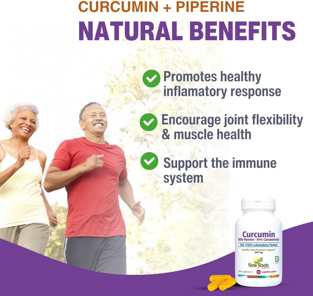 Curcumin + Piperine | 95% Curcuminoids, 500mg (90 Veg caps)