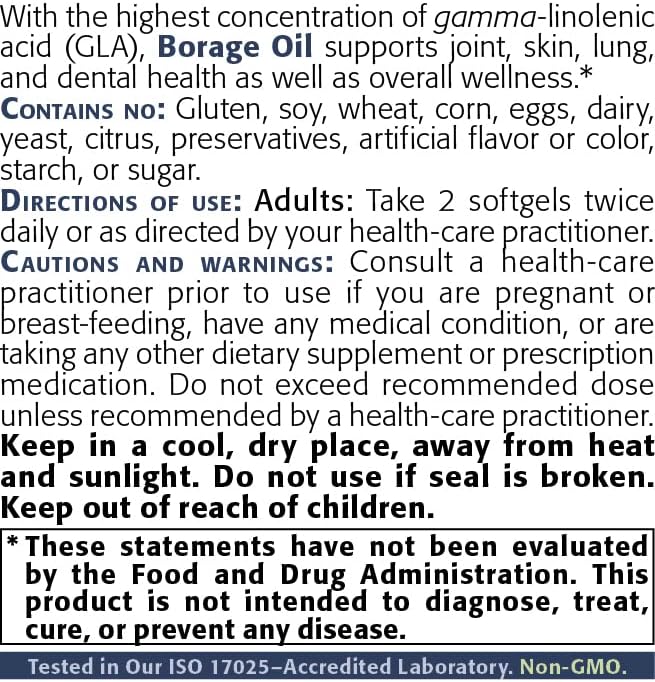 Borage Oil (90 softgels)