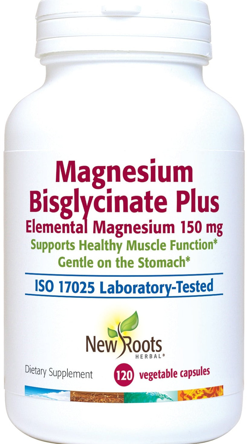 Magnesium Bisglycinate Plus (120 Veg Caps) New Roots Herbal