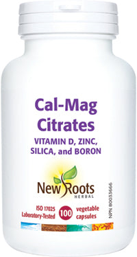 Cal-Mag Citrates Vitamin D, Zinc, Silica & Boron (100 Vegetable Capsules)