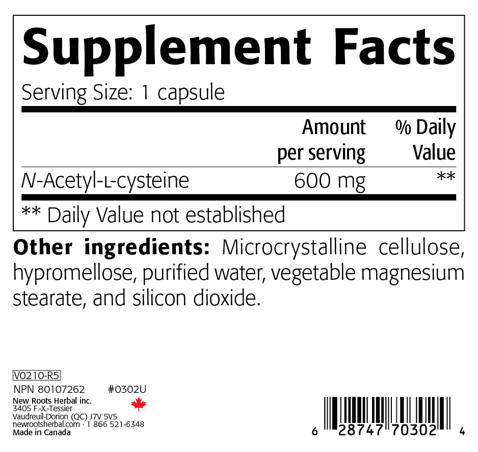 NAC Supplement N-AcetylCysteine 180 Vegetable Capsules