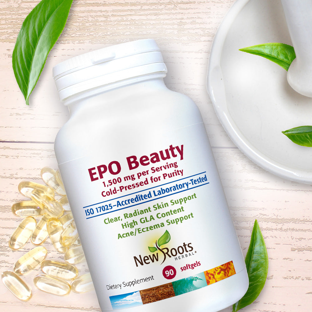 EPO Beauty - 500 mg - Clear, Radiant Skin Support - High GLA Content - Acne/Eczema Support