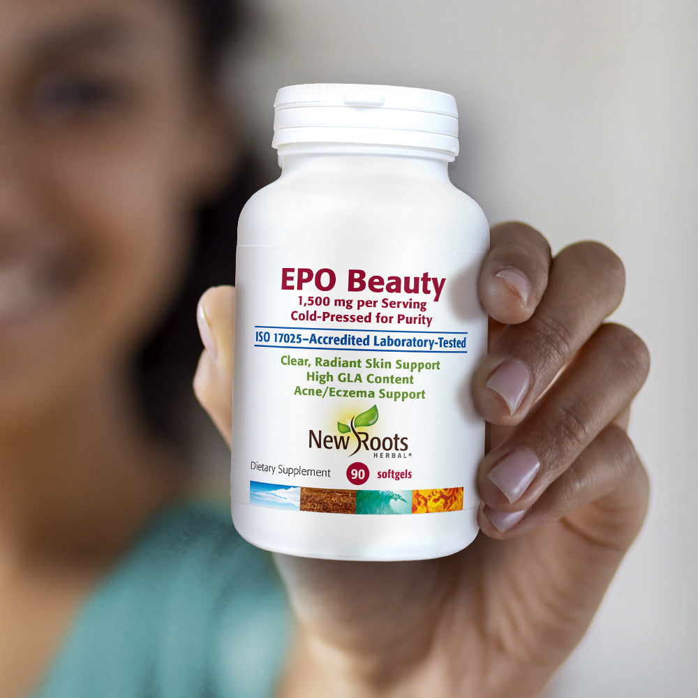 EPO Beauty - 500 mg - Clear, Radiant Skin Support - High GLA Content - Acne/Eczema Support