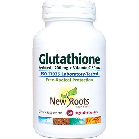 Glutathione Supplement, 200 mg Reduced + Vitamin C (60 veg caps)