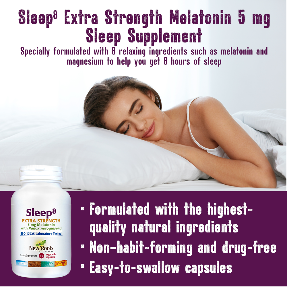 Sleep 8 Extra Strength (5 mg of Melatonin)