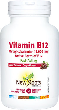 Vitamin B12 Methylcobalamin   15,000 mcg (Sublingual Tablets)