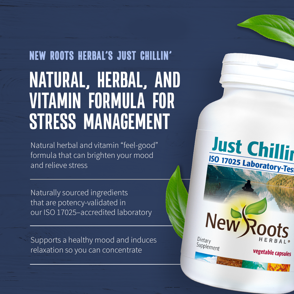 Triple Stress Relief with New Roots Herbal Sleep8™, Lavandulin™, and Just Chillin'™